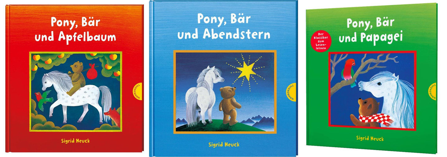 Pony, Bär...und Apfelbaum /...und Abendstern / ...und Papagei + 1 exklusives Postkartenset