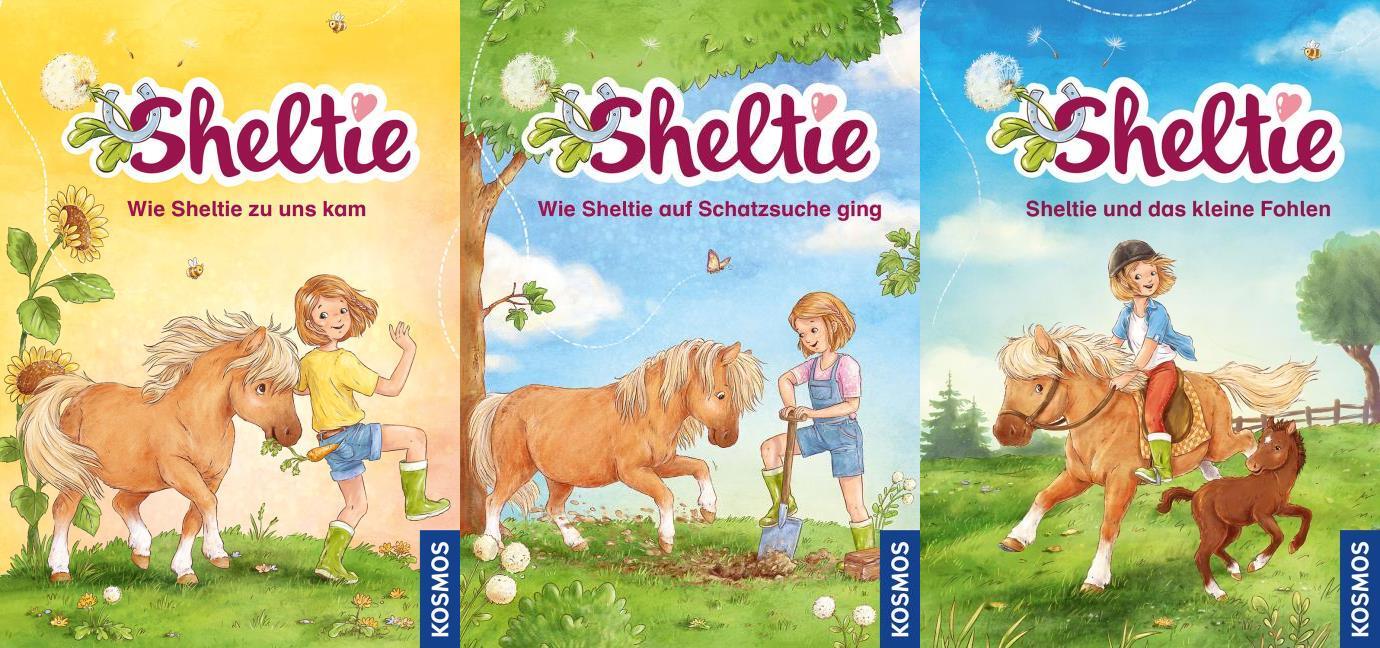 Sheltie: 3 lustige Pony-Abenteuer im Set + 1 exklusives Postkartenset