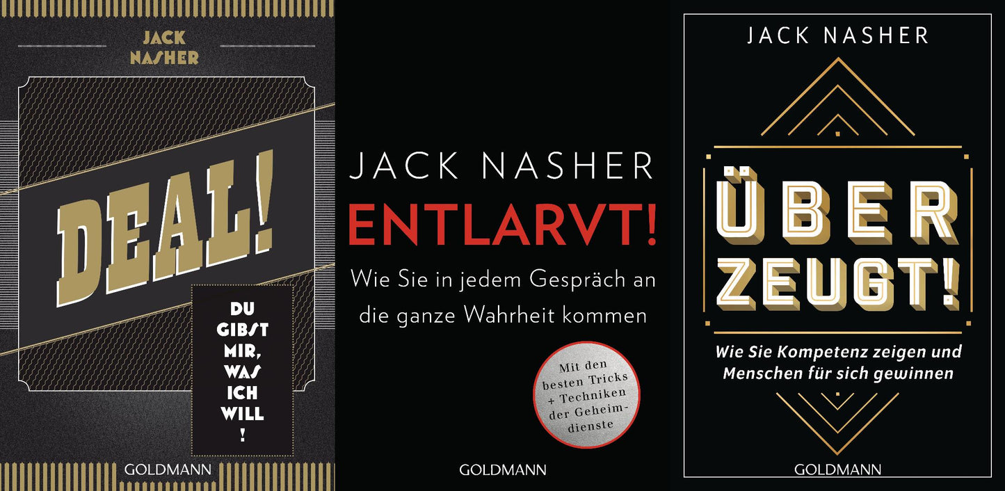 Wirtschaftspsychologe Jack Nasher Deal! + Entlarvt! + Überzeugt! plus 1 exklusives Postkartenset