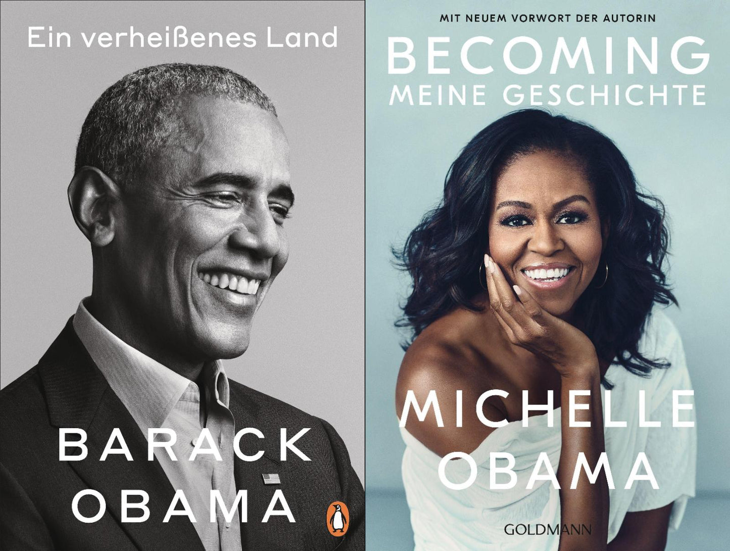 Ein verheißenes Land von Barack Obama + BECOMING von Michelle Obama + 1 exklusives Postkartenset