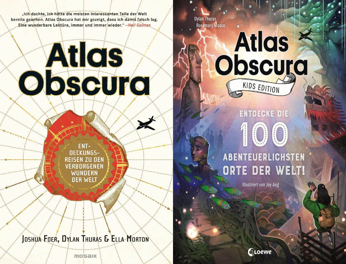 Atlas Obscura und Atlas Obscura Kids Edition im Set + 1 exklusives Postkartenset