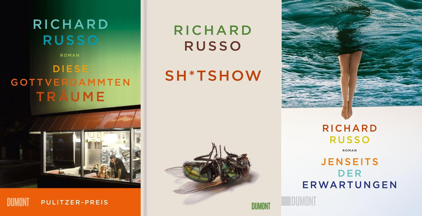 3 Titel von Richard Russo im Set + 1exklusives Postkartenset