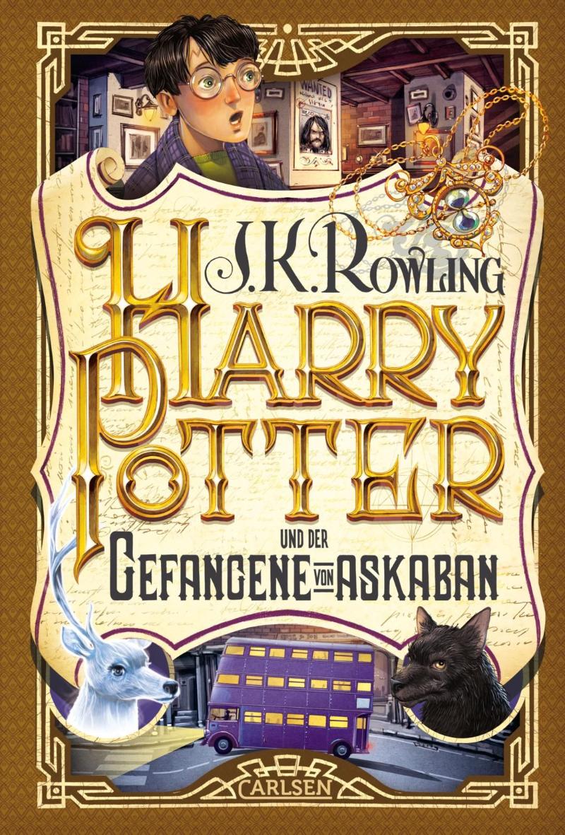 Carlsen Verlag Harry Potter und der Gefangene von Askaban (3 Band, Gebundene Ausgabe) + 1x Original Harry Potter Button