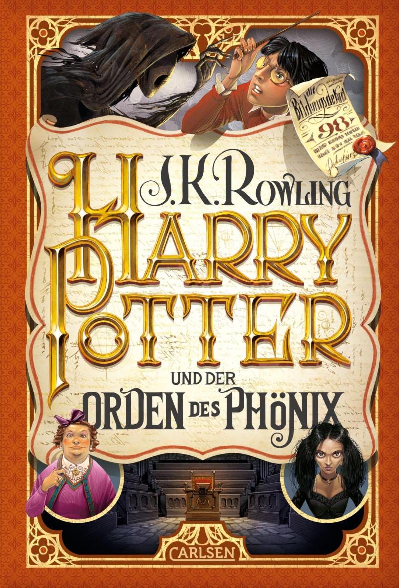 Harry Potter und der Orden des Phönix (5. Band, Gebunden Ausgabe) + 1x original Harry Potter Button