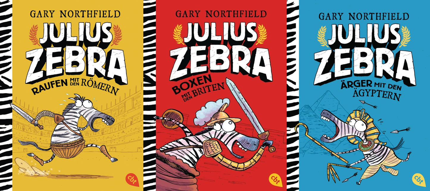 Die Julius Zebra-Reihe Band 1-3 plus 1 exklusives Postkartenset