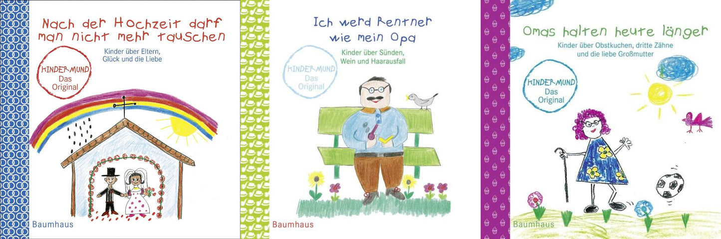 Kindermund-Weisheiten 3 Bücher im Set + 1 exklusives Postkartenset
