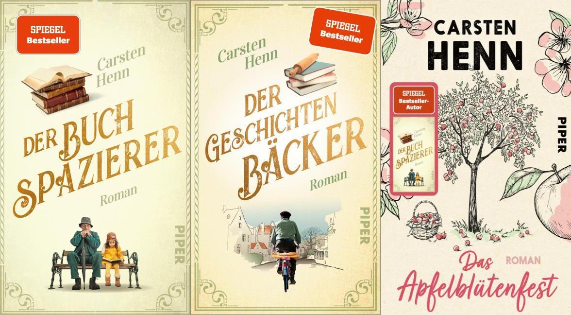 Der Buchspazierer + Der Geschichtenbäcker + Das Apfelblütenfest + 1 exklusives Postkartenset
