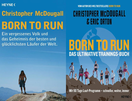Born to Run + Trainings-Buch im Set + 1 exklusives Postkartenset