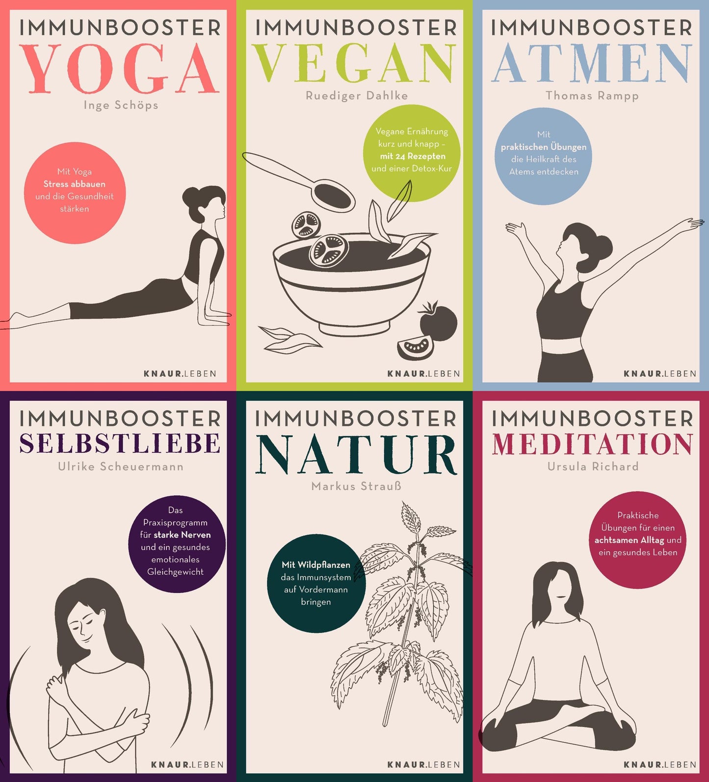Immunbooster: Yoga - Vegan - Atmen - Selbstliebe - Natur - Meditation im Set + 1 exklusives Postkartenset