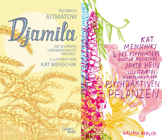 2 Lieblingsbücher iIllustriert von Kat Menschik im Set + 1 exklusives Postkartenset