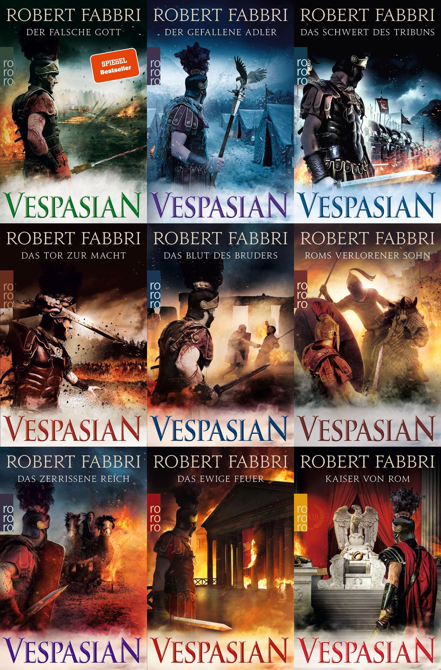 Robert Fabbri - Die Vespasian-Reihe Band 1-9 plus 1 exklusives Postkartenset