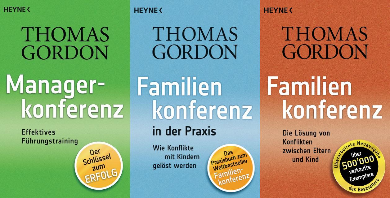 Manager- und Familienkonferenz von Thomas Gordon in 3 Bänden + 1 exklusives Postkartenset