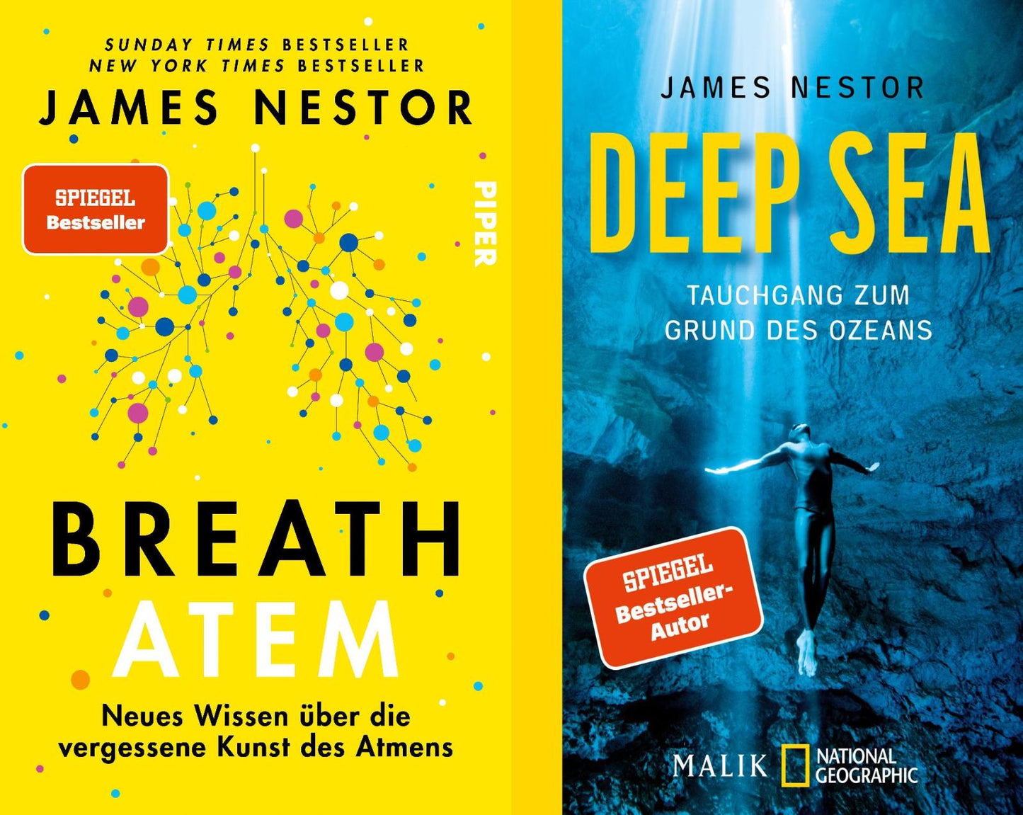 James Nestor: Breath - Atem/Deep Sea im Set + 1 exklusives Postkartenset