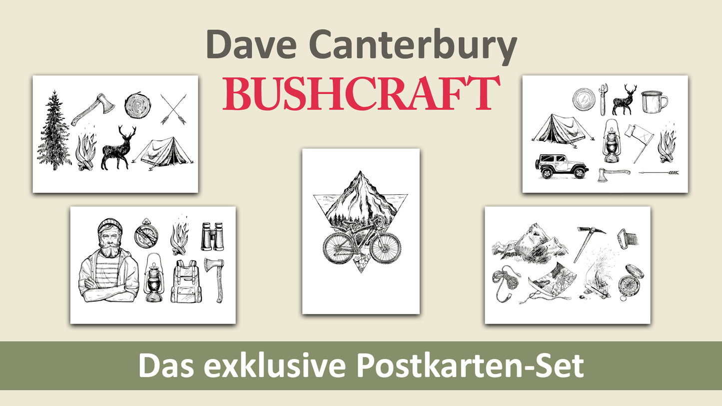 Dave Canterburys Bushcraft Band 1-4 plus 1 exklusives Postkartenset